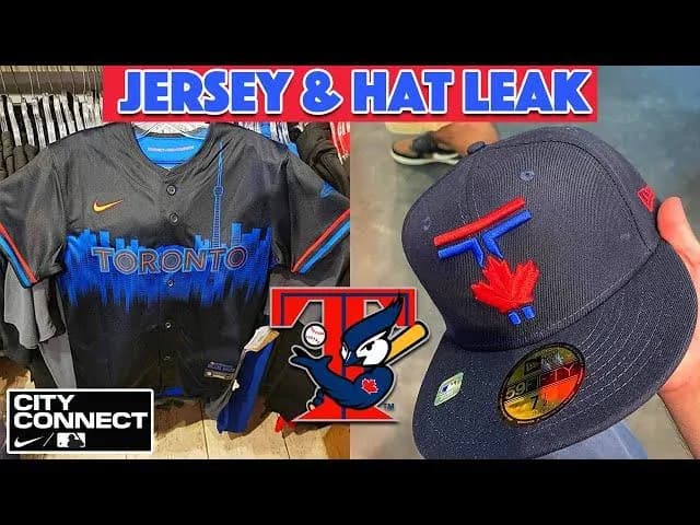 Leaked Nike City Connect Toronto Blue Jays jersey and hat.