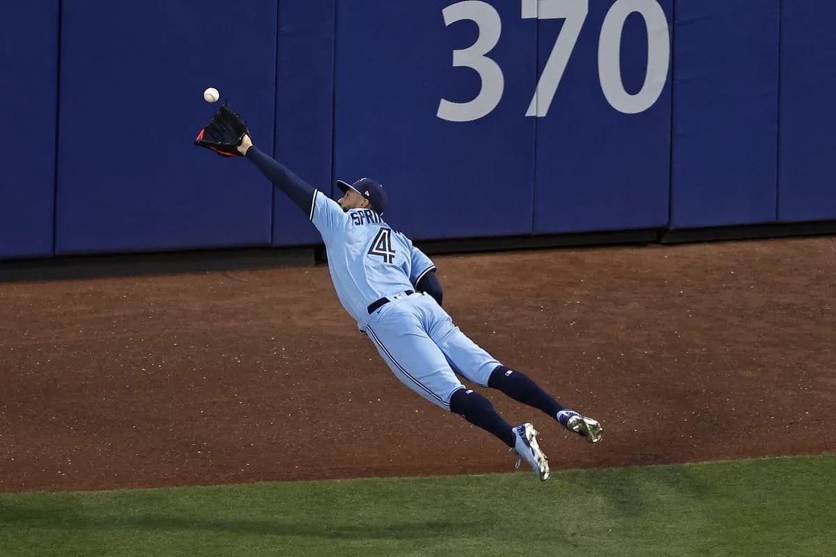 Springer makes diving catch #bluejays #mlb