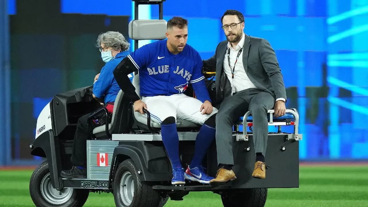 Springer leaves game with injury #bluejays #mlb