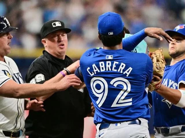 Cabrera fighting Rays player #bluejays #mlb
