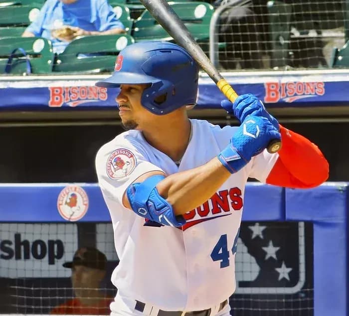 Clase at the plate for the Bisons #bluejays #mlb
