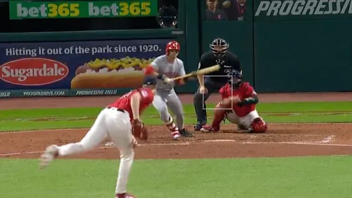 TJ Friedl's bunt single breaks up perfect game