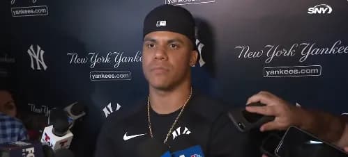 Free agent Juan Soto answering questions regarding free agency #bluejays #mlb