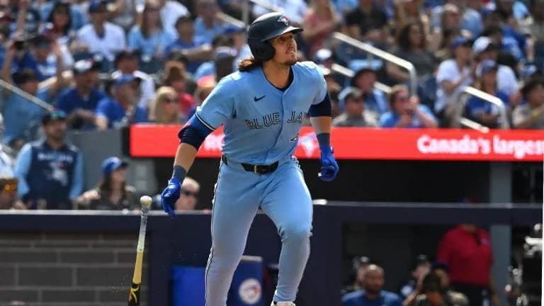 Blue Jays Addison Barger goes down against the Red Sox after being hit by a pitch #bluejays #mlb