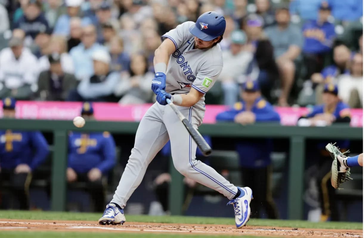 Barger hit three doubles in Blue Jays' 6-3 win on Friday. #BlueJays #Barger