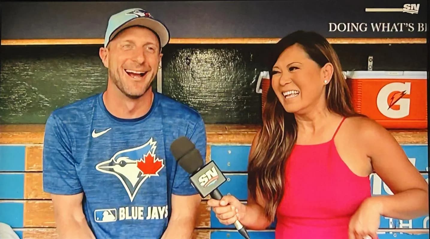 Max Scherzer speaks on what happened with Blue Jays teammate Eric Lauer #bluejays #mlb
