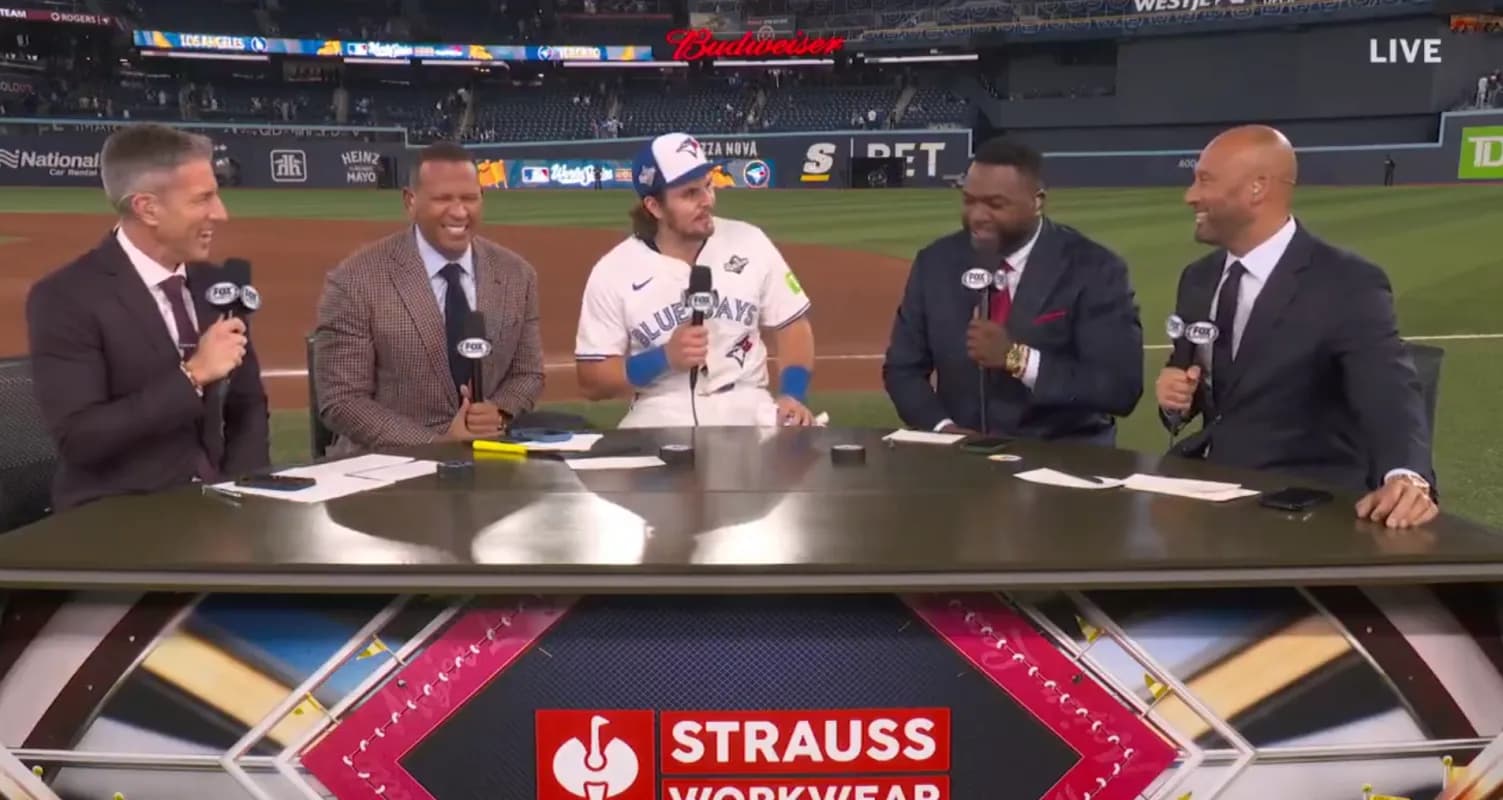 Addison Barger refuses David Ortiz' gift after game 1 #bluejays #mlb
