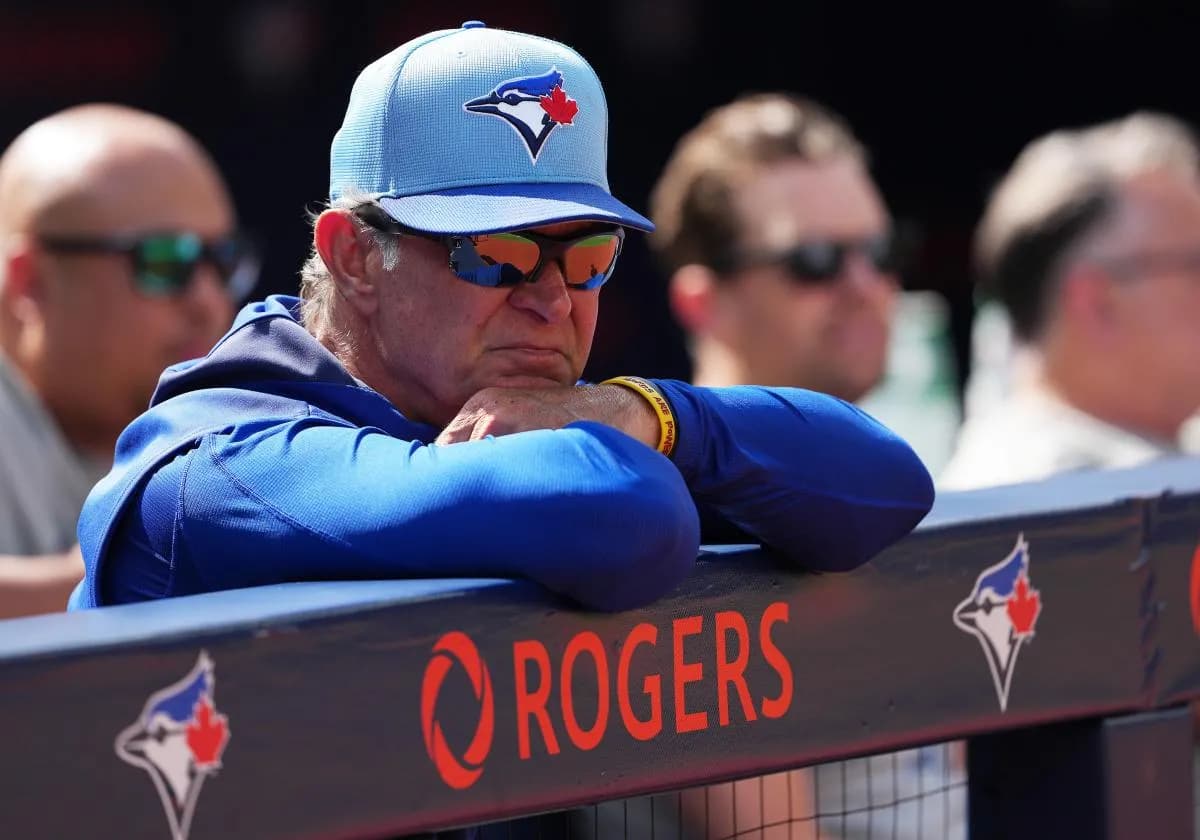 Toronto Blue Jays bench coach Don Mattingly (46) watches batting practice before a game against the Minnesota Twins at Rogers Centre.