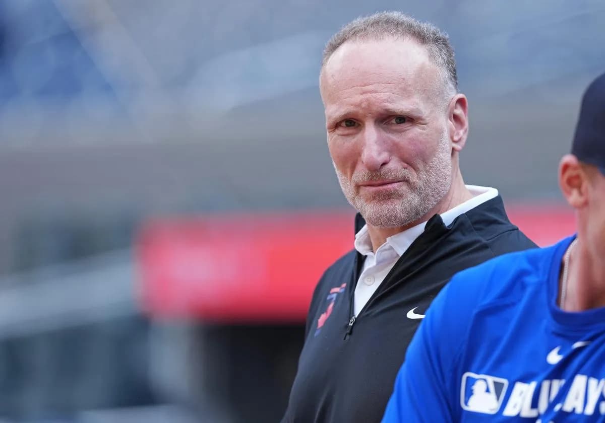 Toronto Blue Jays president and CEO Mark Shapiro watches batting practice before a game against the Baltimore Orioles at Rogers Centre.