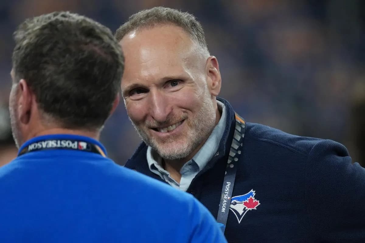 Toronto Blue Jays president Mark Shapiro looks on before game two of the 2025 MLB World Series against the Los Angeles Dodgers at Rogers Centre.
