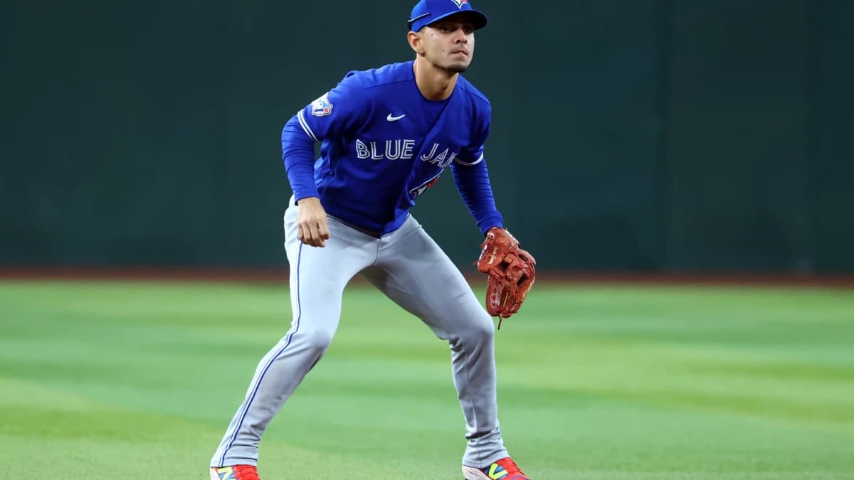 Toronto Blue Jays infielder Andres Gimenez against the Arizona Diamondbacks at Chase Field.