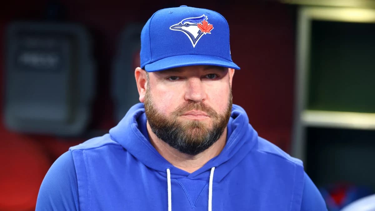 Toronto Blue Jays manager John Schneider against the Arizona Diamondbacks at Chase Field.