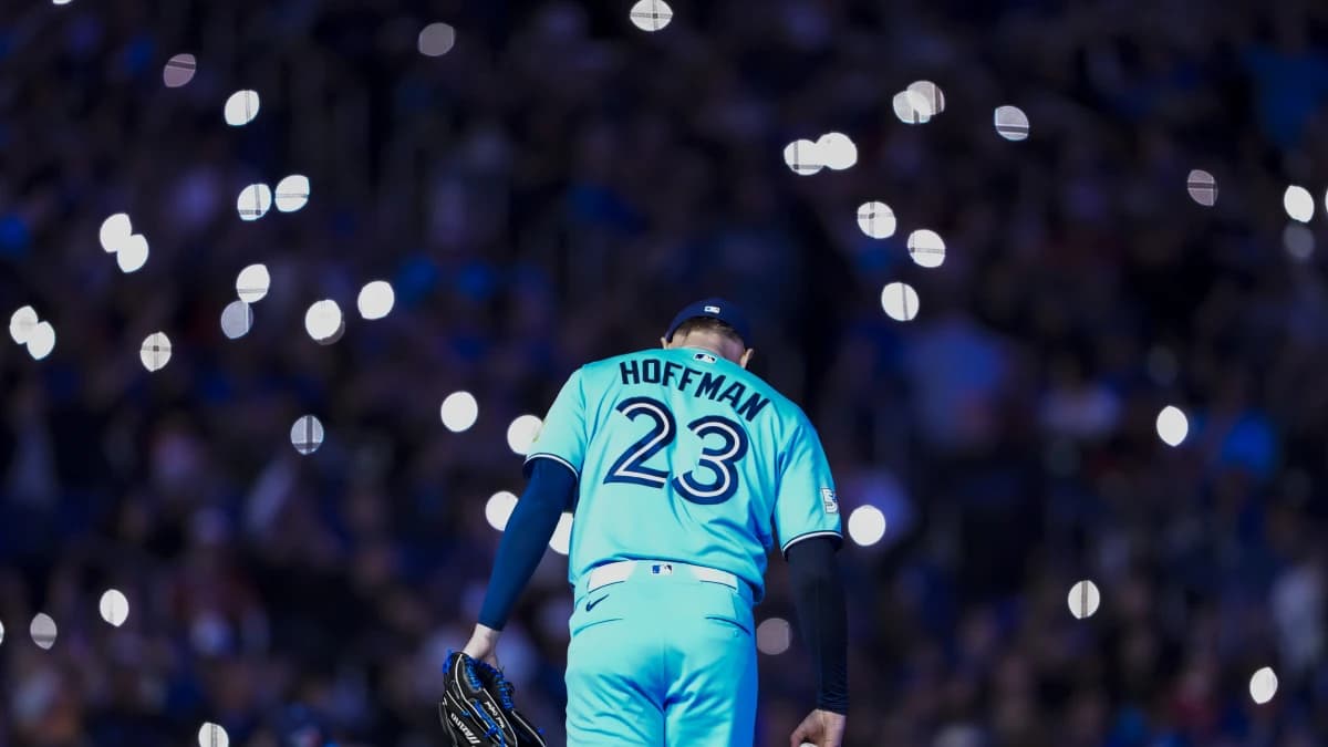 Toronto Blue Jays pitcher Jeff Hoffman (23) takes the mound during the during the tenth inning against the Tampa Bay Rays at Rogers Centre.