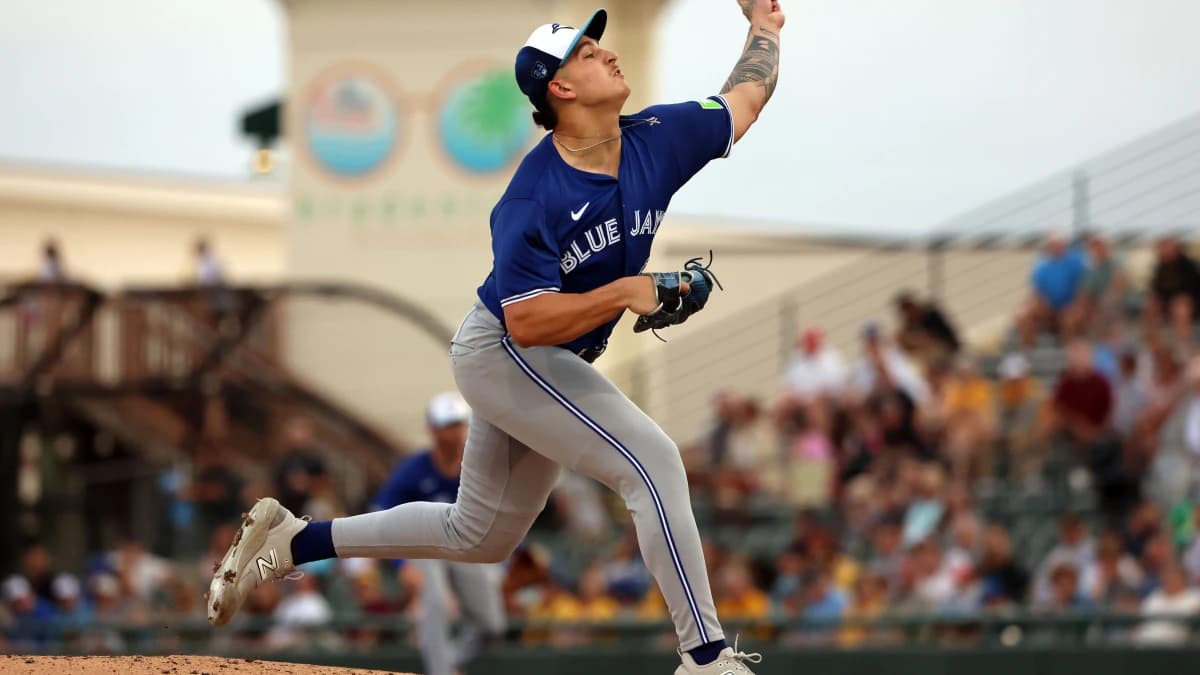 Toronto Blue Jays pitcher Ricky Tiedemann (70) throws a pitch during the first inning against the Pittsburgh Pirates at LECOM Park.