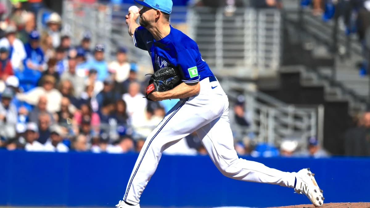 Toronto Blue Jays pitcher Jesse Hahn (37) throws a pitch during the fifth inning against the New York Yankees at TD Ballpark.