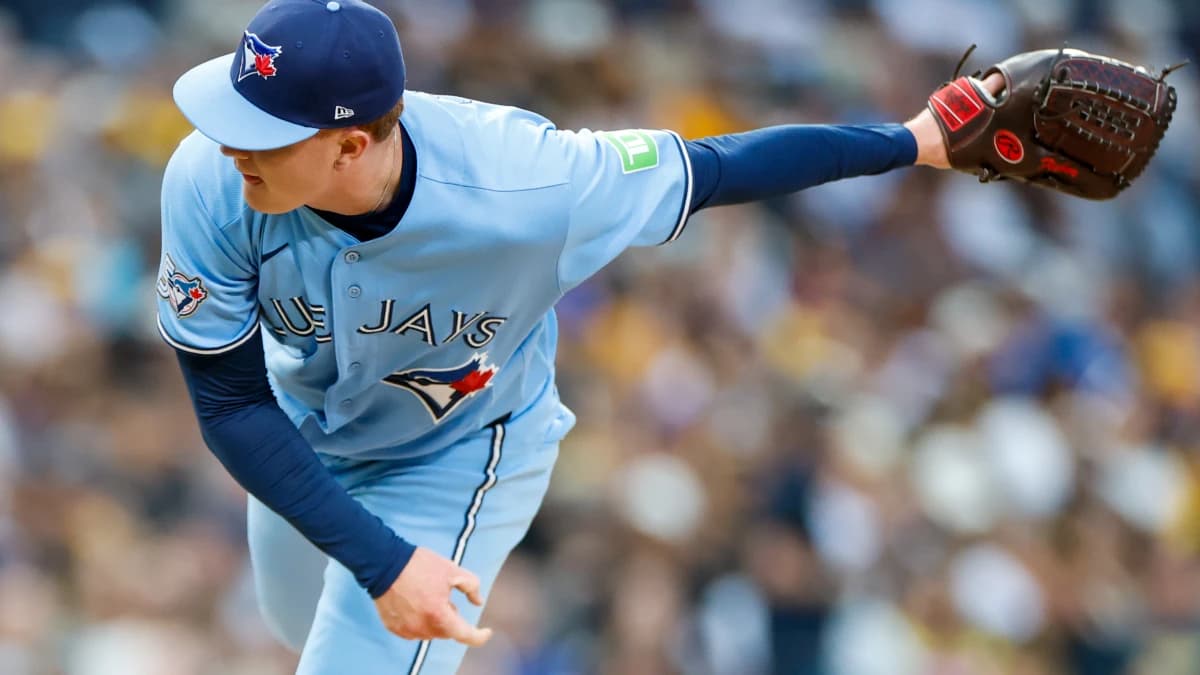 Toronto Blue Jays relief pitcher Braydon Fisher (63) throws a pitch during the fourth inning against the San Diego Padres at Petco Park.