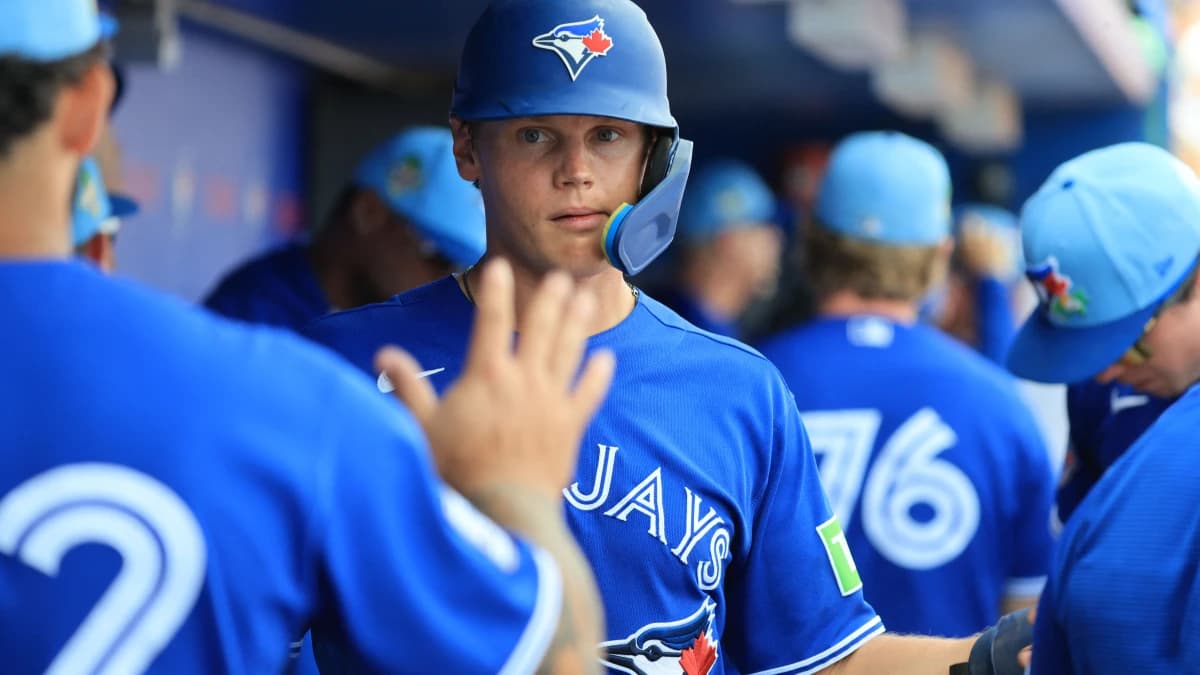 Toronto Blue Jays shortstop Josh Kasevich (86) scores a run during the fifth inning against the Boston Red Sox at TD Ballpark.