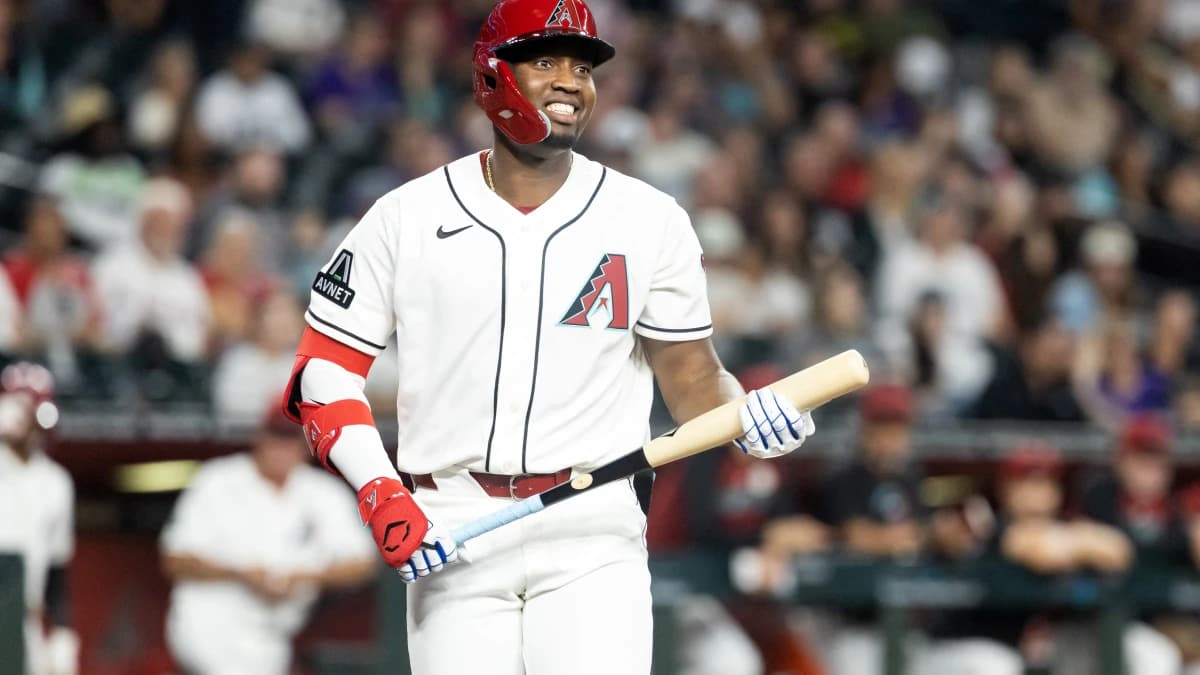 Arizona Diamondbacks designated hitter Jesus Sanchez in the second inning against the Miami Marlins at Chase Field.