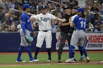 Genesis Cabrera & Jose Caballero brawl #mlb #bluejays #rays