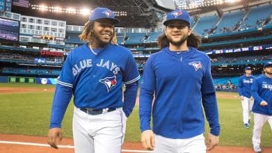 Vladdy and Bichette pre-game