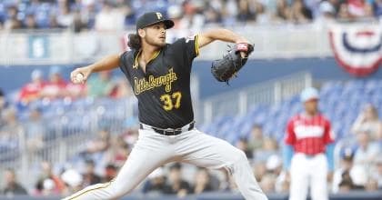 Jared Jones in his MLB Debut with the Pirates.