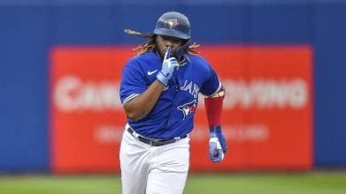 Vladimir Guerrero Jr. bat is heating up for the Blue Jays.