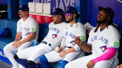 Toronto Blue Jays: Davis Schneider, George Springer, Bo Bichette and Guerrero Jr. #BlueJays #MLB