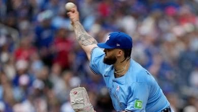 Alec Manoah making his 2nd start for the Blue Jays on Mothers Day.