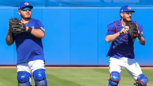Blue Jays catchers Jansen and Kirk #bluejays #mlb