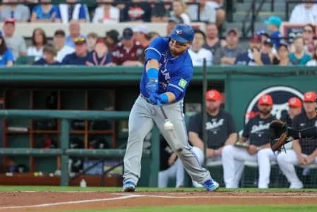 Vogelbach gets a hit for the Jays #bluejays #mlb