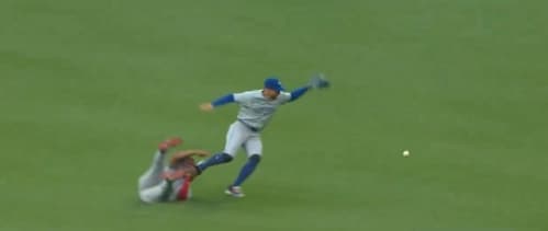 Guerrero falls trying to make a catch #bluejays #mlb