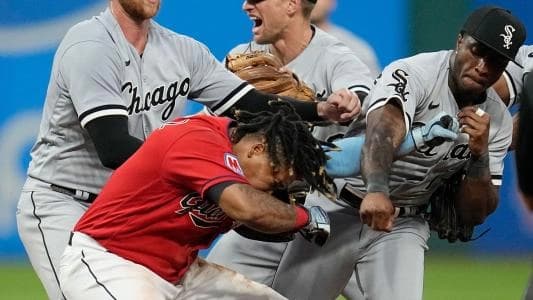 Jose Ramirez and Tim Anderson fighting