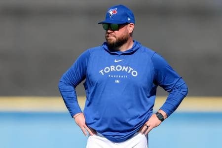 Schneider on the field for the Jays #bluejays #mlb