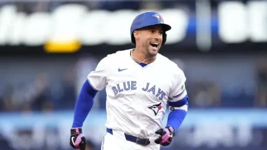 Springer celebrates 7th and 19th homerun #bluejays #mlb