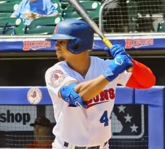 Clase at the plate for the Bisons #bluejays #mlb