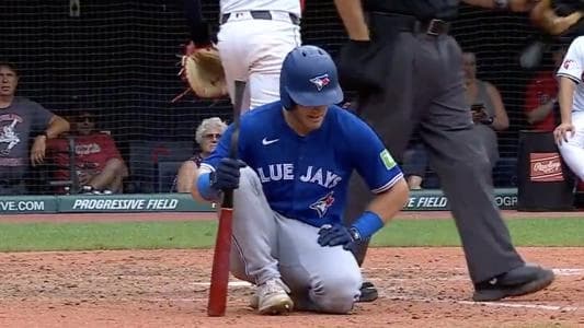 Varsho injured at the plate #bluejays #mlb