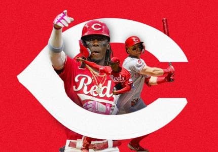 Reds logo and De La Cruz #reds #mlb