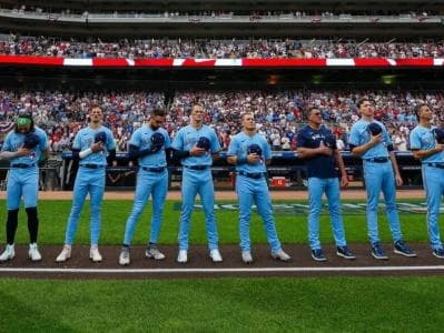 Blue Jays lineup for the anthem #bluejays #mlb
