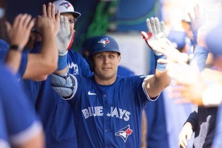 Toronto Blue Jays' overhauled hitting program is helping Daulton Varsho rediscover his game. #BlueJays #Varsho #Hitting