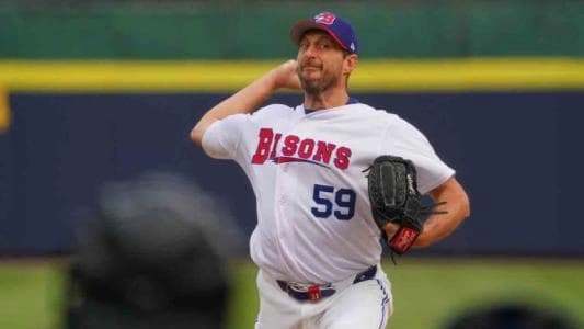 Blue Jays Max Scherzer has solid outing with the Buffalo Bisons #bluejays #mlb