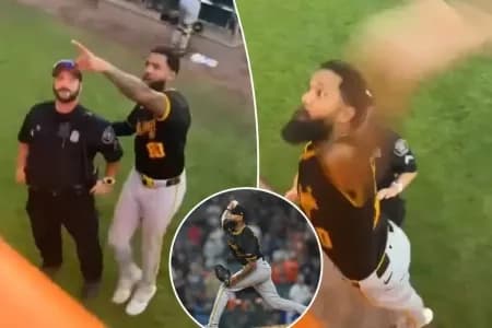 Pirates pitcher Dennis Santana hits fans #bluejays #mlb