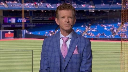 Jamie Campbells makes announcement to all Blue Jays fans attending Saturday's game against the Royals #bluejays #mlb