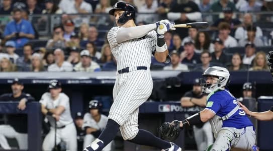 John Schneider in awe of Aaron Judge after game 3 performance#BlueJays #Yankees #ALDS #Judge #Schneider #Game3