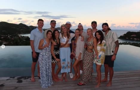Blue Jays players on vacation together in St Barths