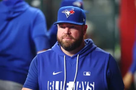Toronto Blue Jays manager John Schneider against the Arizona Diamondbacks at Chase Field.