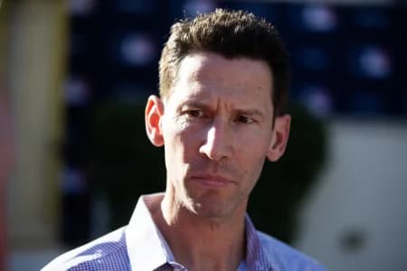 Boston Red Six chief baseball officer Craig Breslow speaks to the media during the MLB General Manager's Meetings at Omni Scottsdale Resort  Spa.