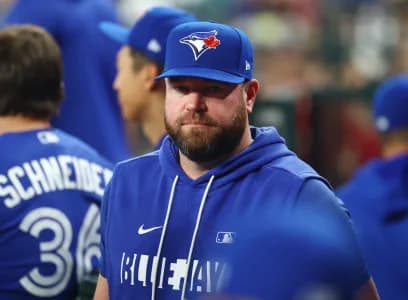 Toronto Blue Jays manager John Schneider against the Arizona Diamondbacks at Chase Field.