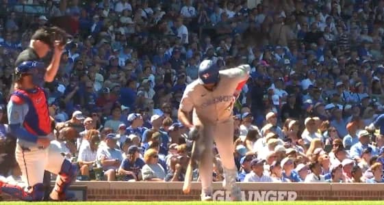 Vladimir Guerrero Jr exits against the Cubs