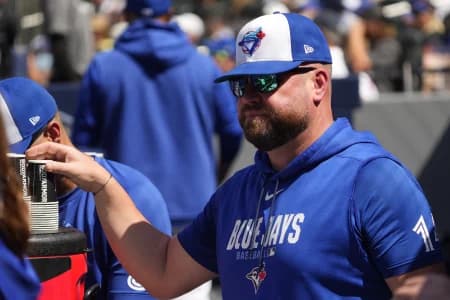 Toronto Blue Jays manager John Schneider during the second inning against the Tampa Bay Rays at Rogers Centre.