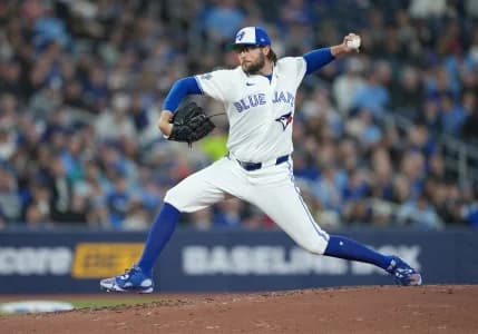 Toronto Blue Jays relief pitcher Josh Fleming (26) throws a pitch against the Los Angeles Dodgers during the third inning at Rogers Centre.